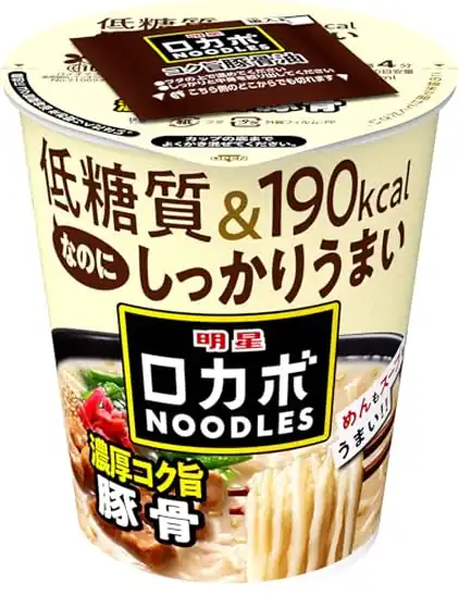 【タイムセール】【41％OFF！】1個あたり161円！明星 ロカボNOODLES 濃厚コク旨豚骨 12個入 1936円！