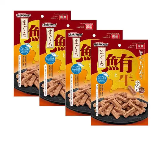 【爆下げ！】ドギーマン 旨みとけあう 鮪と牛 80g×4 犬用おやつ 国産が297円！