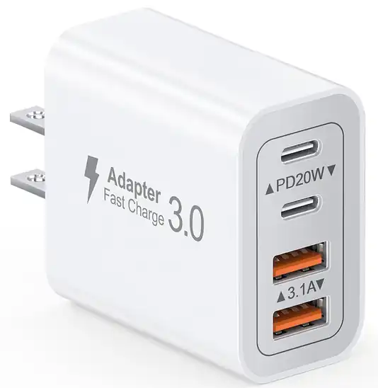 合計40W スマホ充電器 4ポート (USB-C×2/USB-A×2) タイプc 急速充電 ACアダプター 4台同時充電 USB C コンセントが899円