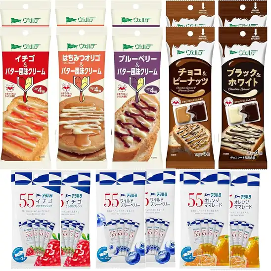 アヲハタ ヴェルデ5種(各4個入り)&アヲハタ55 3種(各4袋入り)セットが激安特価!