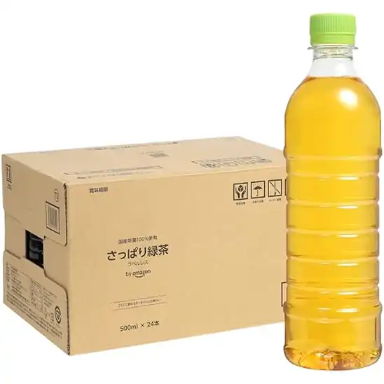 1本あたり63円！by Amazon 緑茶ラベルレス 500ml x 24本  国産茶葉100%使用　1503円！