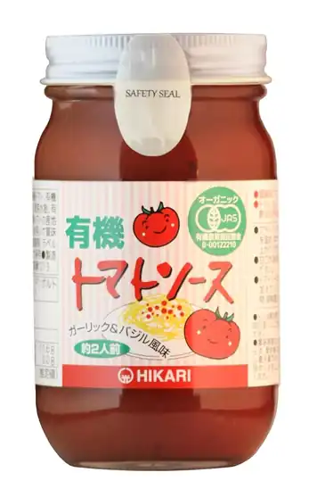 【56％OFF】光食品 有機トマトソース ガーリック&amp;バジル風味 225g 411円！