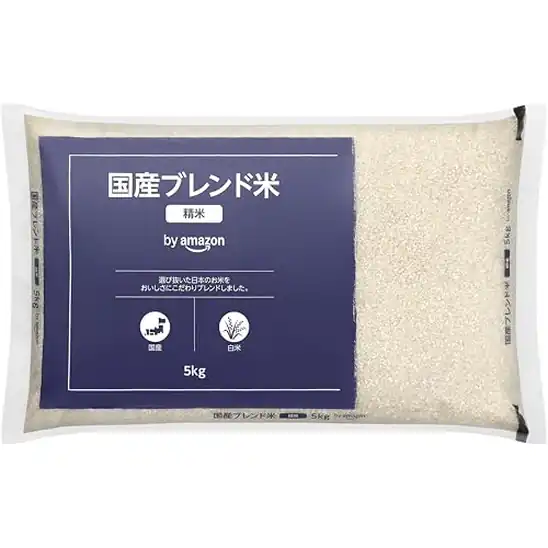 値下げ!by Amazon 国産ブレンド米 精米 5kg 2232円!