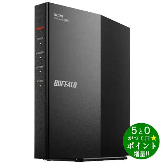 【誰でもポイント+2倍】8,880円 送料無料~ 楽天市場 バッファロー Wi-Fi 6(11ax)対応Wi-Fiルーター 2401+573Mbps AirStation WSR-3000AX4L BUFFALO 2026.10.31まで