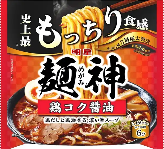 【タイムセール】【23%OFF】1個あたり168円!明星 麺神 鶏コク醤油 115g×20個入 3359円!