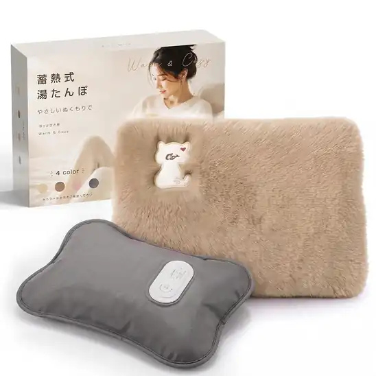 【タイムセールで42%OFF 非公開クーポンで50%OFF】1,445円 Amazon 本真本色 湯たんぽ 充電式 蓄熱式【2026モデル】電気湯たんぽ 暖房器具 約8～10分蓄熱 約4-10長時間保温 ブラウン 2026.10.26まで