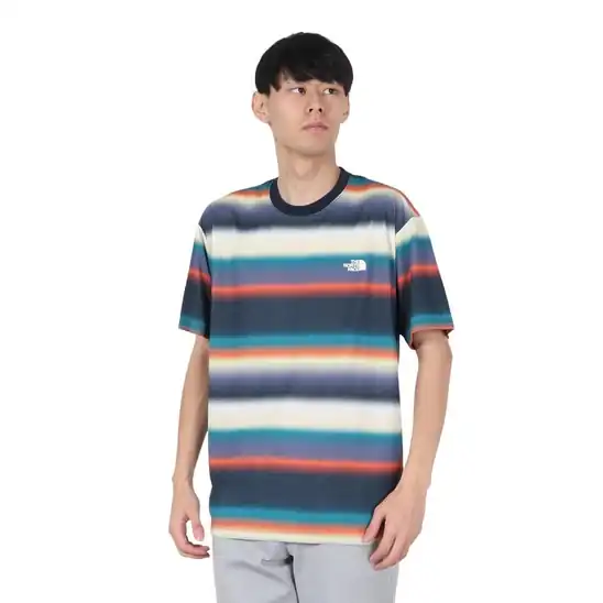 【64％OFF】[ザ・ノース・フェイス] S/S Free Run FD Border Crew メンズ M 3178円！