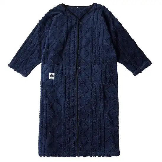 【58％OFF】ロゴス（LOGOS）着る毛布 ボア 部屋着 ネイビー F 2735円！
