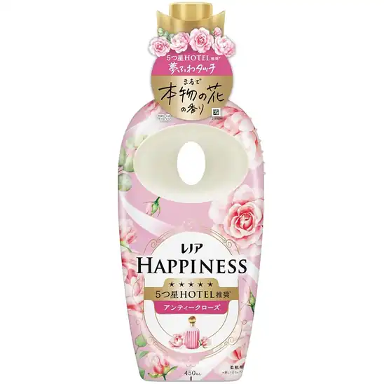 【5つ星ホテル推奨】レノア ハピネス 夢ふわタッチ 柔軟剤 アンティークローズの香り 本体 450mL 税込197円 プライム会員送料無料