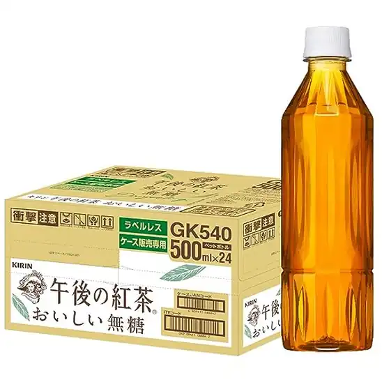【タイムセール】1本あたり75円！キリン 午後の紅茶 おいしい無糖 ラベルレス 500ml 24本 1797円！