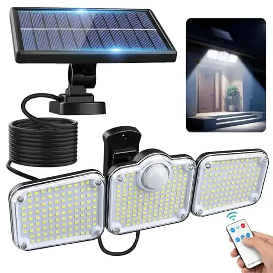 【45%OFF！】Gleazon 分離型 ソーラーライト 屋外 超高輝度 321LEDs 3000LM センサーライトが1,919円