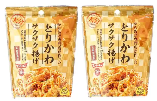 【773円(1袋386円)】大分からあげ とりかわサクサク揚げ 九州醤油味 30g×2袋