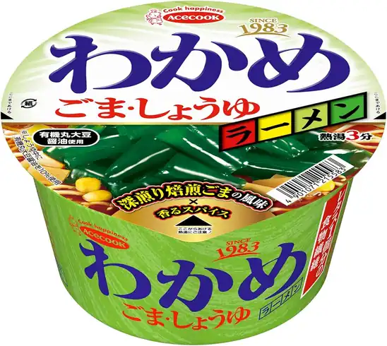 【アウトレット】【48％OFF】エースコック わかめラーメン ごま・しょうゆ 93g 144円！
