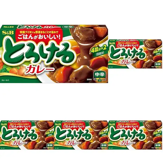 エスビー食品 とろけるカレー 中辛 144g (× 5)が695円！