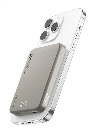 【クーポンで70％OFF】CHCCUL モバイルバッテリー マグセーフ対応 5000mAh 薄型9mm 20W PD急速充電 999円！