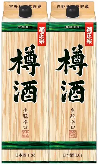 【アウトレット】【57％OFF】1本あたり870円！菊正宗 樽酒ネオパック 1800ml×２本 1740円！