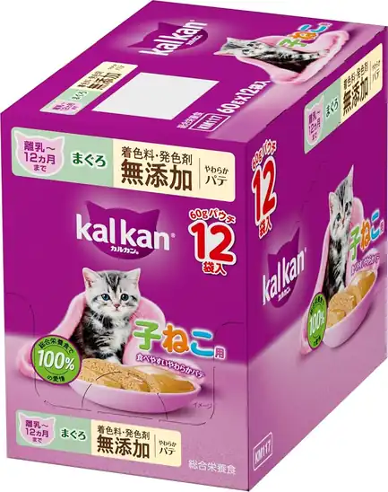 ■カルカン パウチ やわらかパテ 子猫用 60g×12袋 着色料・発色剤 無添加 まぐろ ウェットフード キャットフード 総合栄養食 水分補給 お試し 実質732円(915円&183pt)