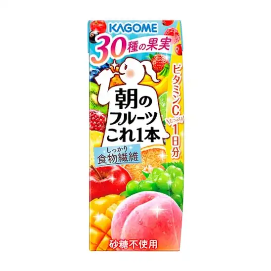 【クーポンで15％OFF＋5％OFF】1本あたり80円！カゴメ 朝のフルーツこれ一本 200ml紙パック×24本 1908円！