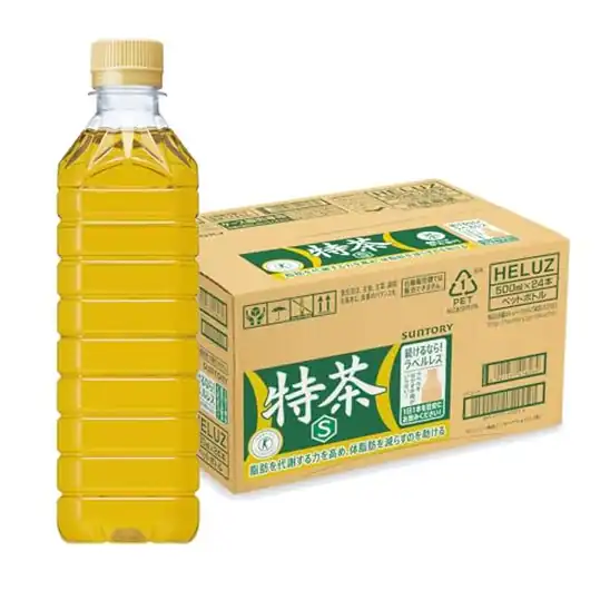 【訳あり】【トクホ】サントリー 伊右衛門 特茶 ラベルレス 500ml×24本 2,100円（87.5円/本）！プライム会員は送料無料！