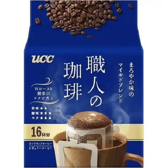 【488円】職人の珈琲 ワンドリップコーヒー まろやか味のマイルドブレンド 16杯