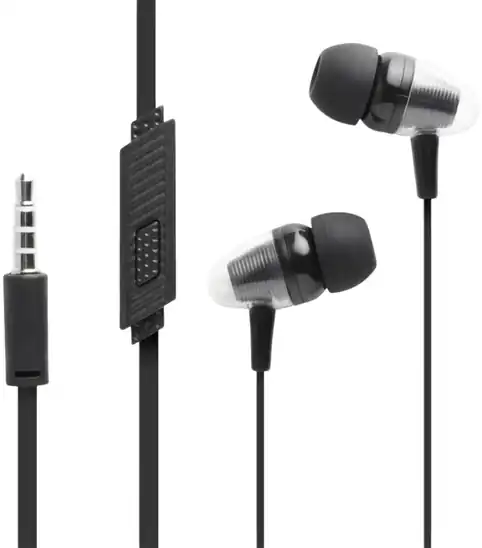 NorthernBlue ステレオイヤホン ハンズフリー マイク付き カナル型 1.2m ブラック NB-HFEM01BK 213円！